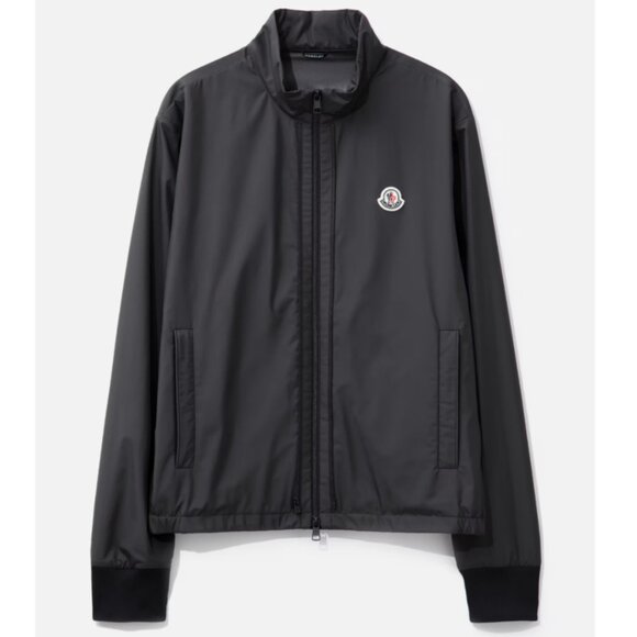 Moncler Verney Logo-patch Gilet Black Windbreaker Athletic Jacket Size M-L - Picture 2 of 13